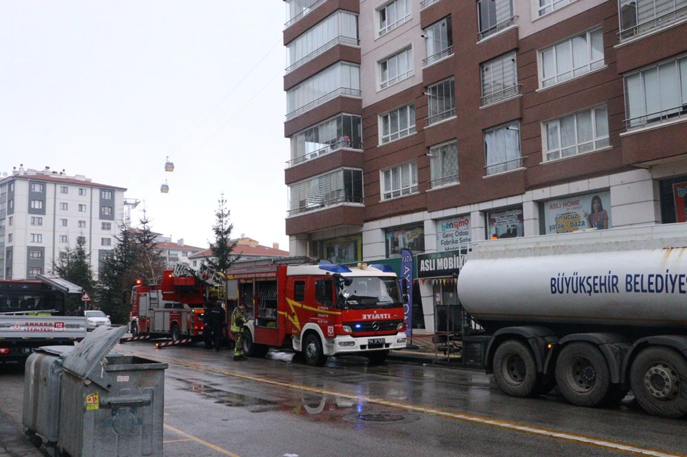 Ankara'da 10 katlı binada yangın paniği: 8 kişi hastanelik oldu - 5