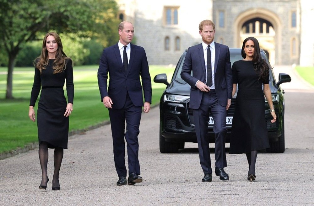 Meghan Markle ve Prens Harry uzun bir aradan sonra Prens William ve Kate Middleton ile bir arada - 5