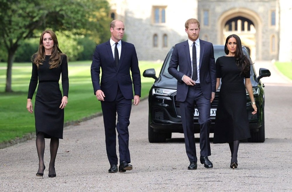 Meghan Markle ve Prens Harry uzun bir aradan sonra Prens William ve Kate Middleton ile bir arada - 5