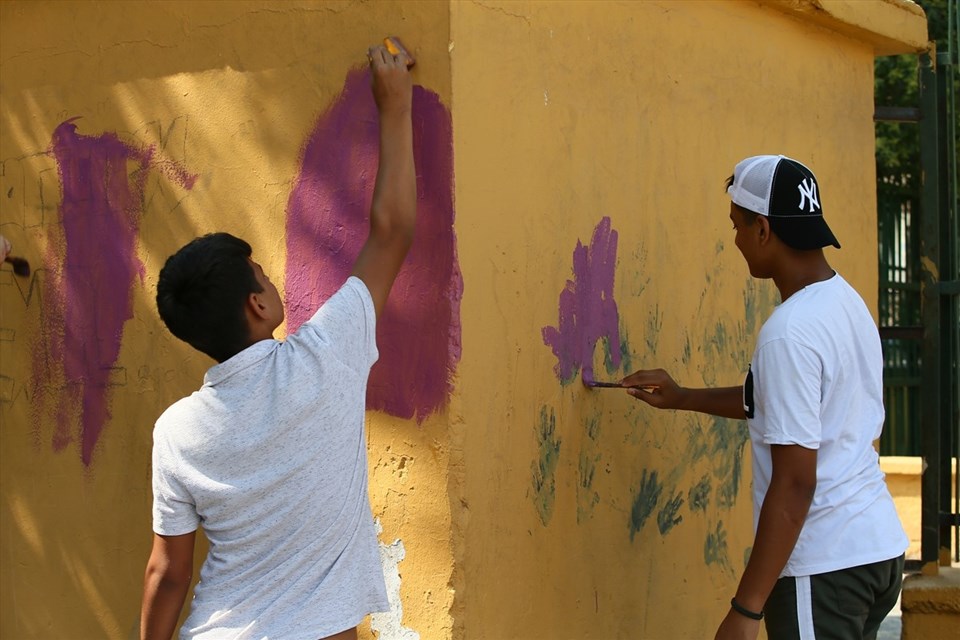 Venezuelalı sanatçı Wolfgang Salazar Türkiye'de okul duvarlarını renklendirdi - 1