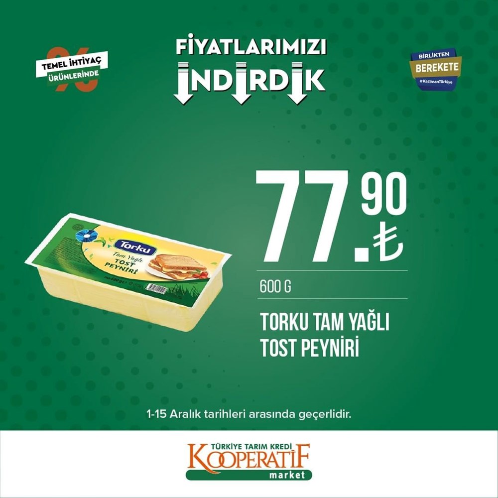 Tarım Kredi Kooperatif Market yeni indirimli ürünler listesini yayınladı (1-15 Aralık güncel indirimli ürünler kataloğu) - 2