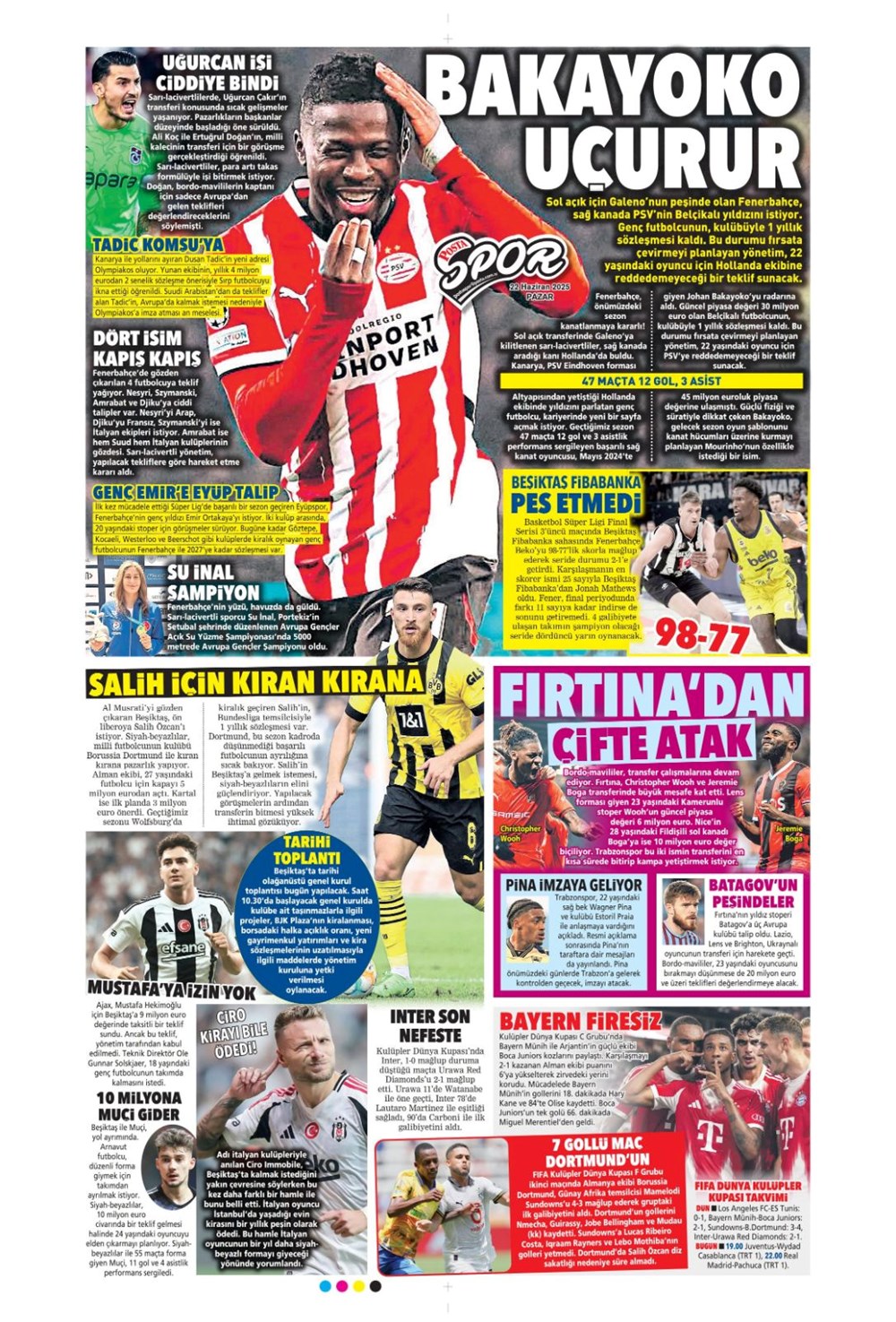 "Aday çok, imza yok" (22 Haziran 2025 spor manşetleri) - 11