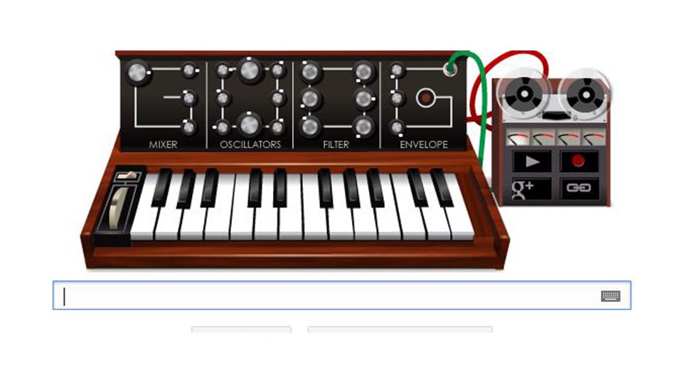 Google'dan synthesizer'lı doodle