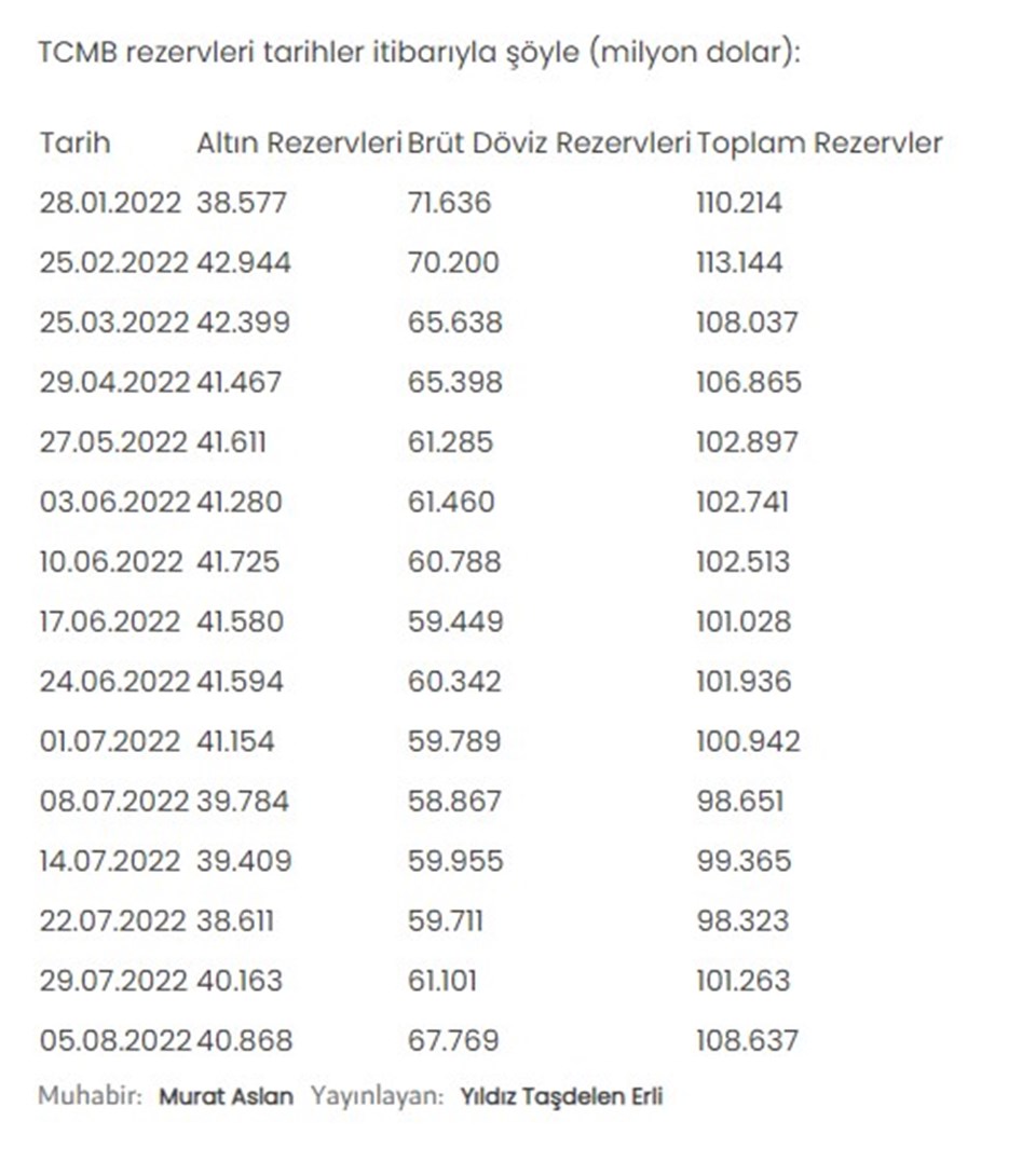 Merkez Bankası rezervlerinde 7.3 milyar dolarlık artış - 1