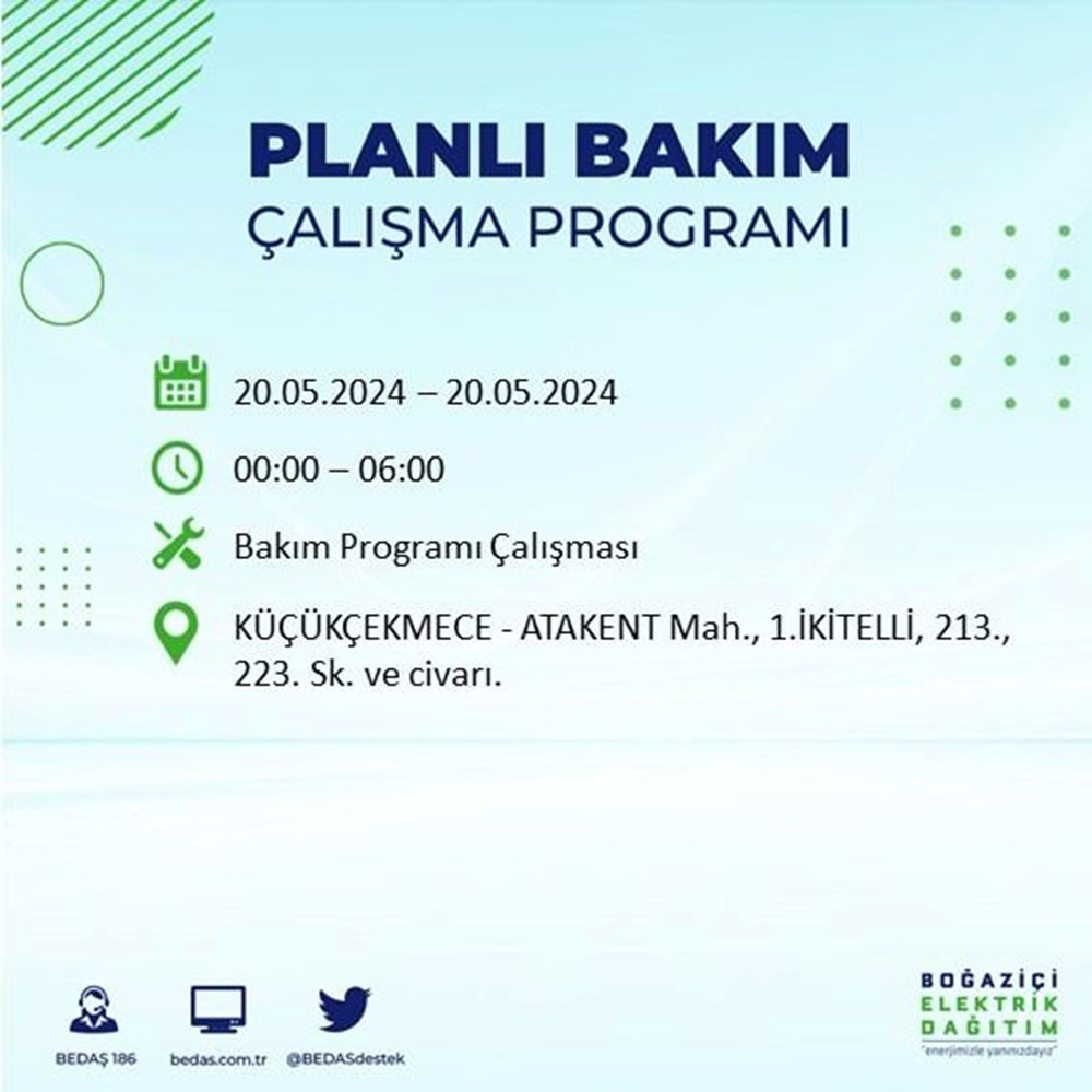 تركيا اليوم انقطاع التيار الكهربائي عن 23 منطقة بإسطنبول غداً الأحد انقطاع التيار الكهربائي عن 23 منطقة بإسطنبول: متى تعود الكهرباء؟ (برنامج انقطاع BEDAŞ في 20 مايو) - 43