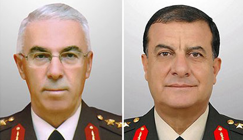 Emekli Orgeneral Hasan Iğsız ile Yüksek Askeri Şura üyesi Orgeneral Nusret Taşdeler