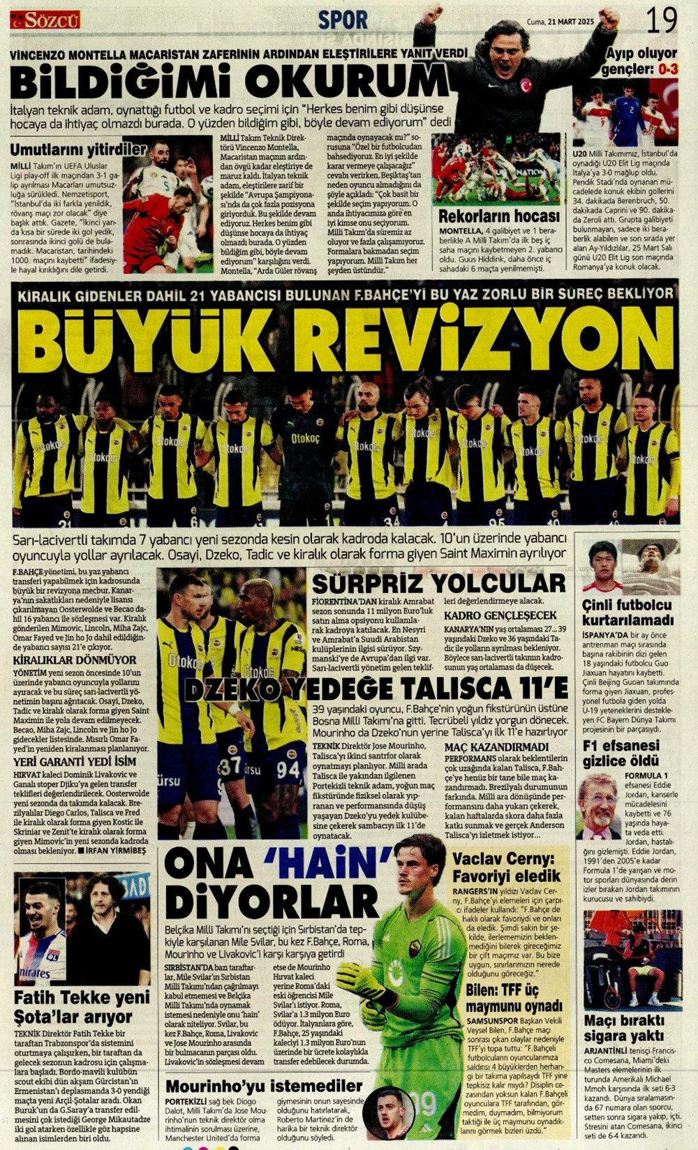 "İşte bizim çocuklar" (21 Mart 2025 spor manşetleri) - 12