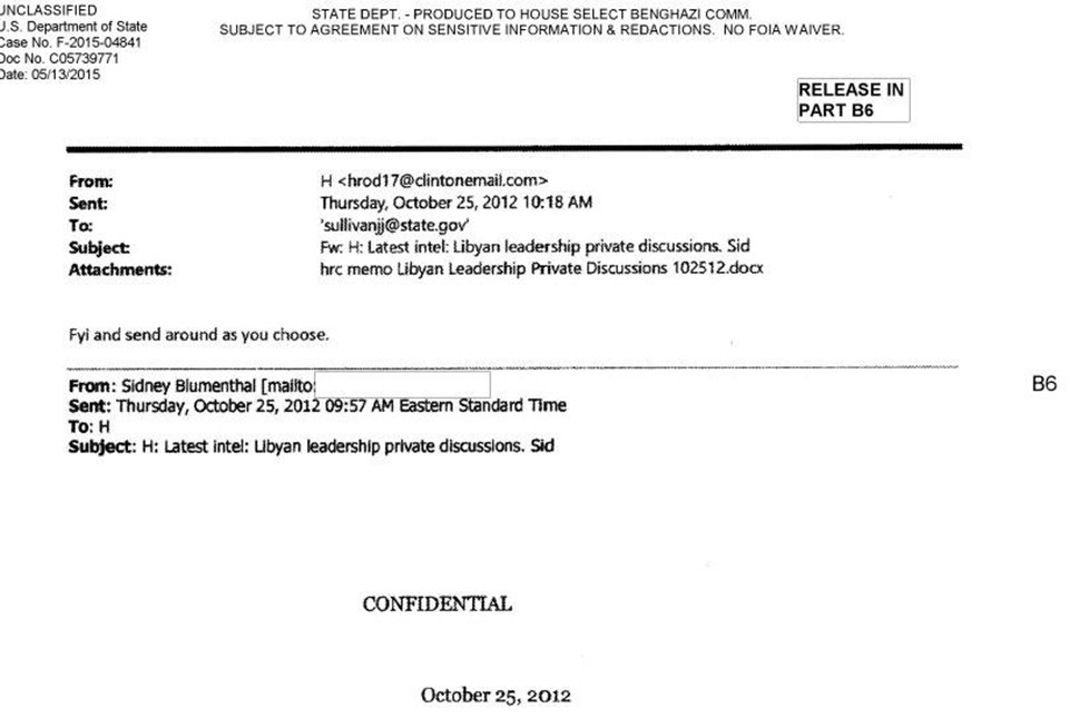 ABD Dışişleri Bakanlığı, Clinton'ın Bingazi e-postalarını yayınladı - 2