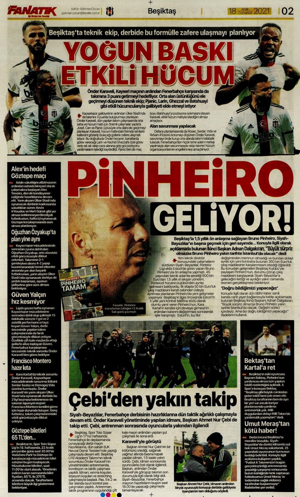 Günün spor manşetleri (18 Aralık 2021) - 1