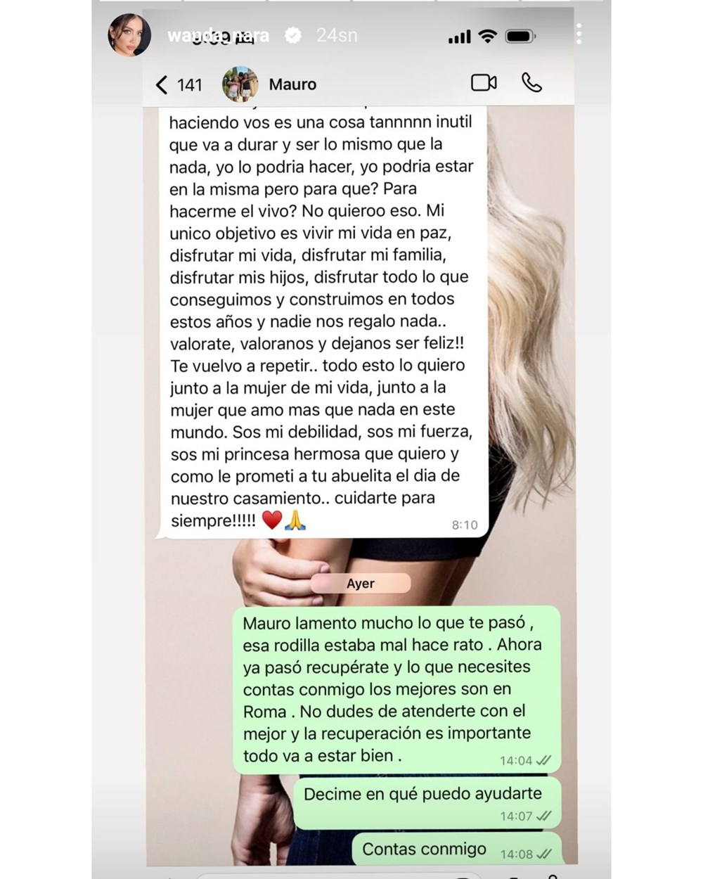 Wanda Nara, Icardi'nin attığı mesajı ifşa etti: Mutlu olmamıza izin ver! - 4