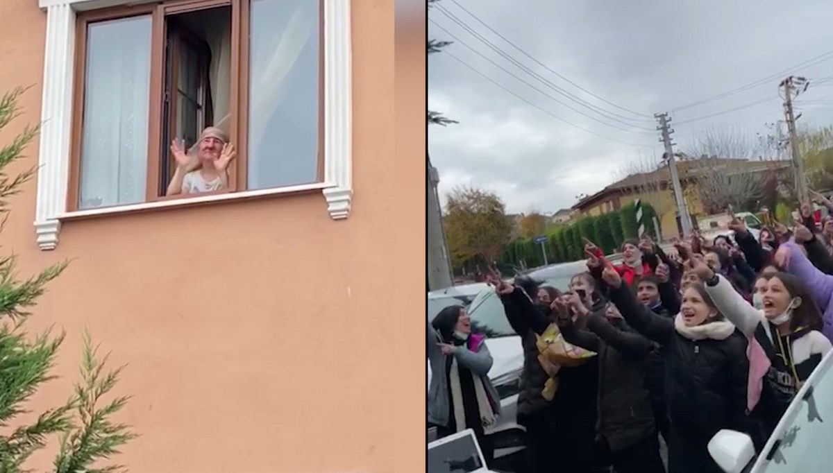 Kanser tedavisi gören öğretmenlerine moral oldular