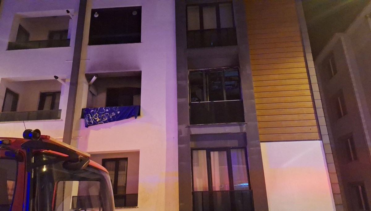 Samsun'da apartmanda yangın