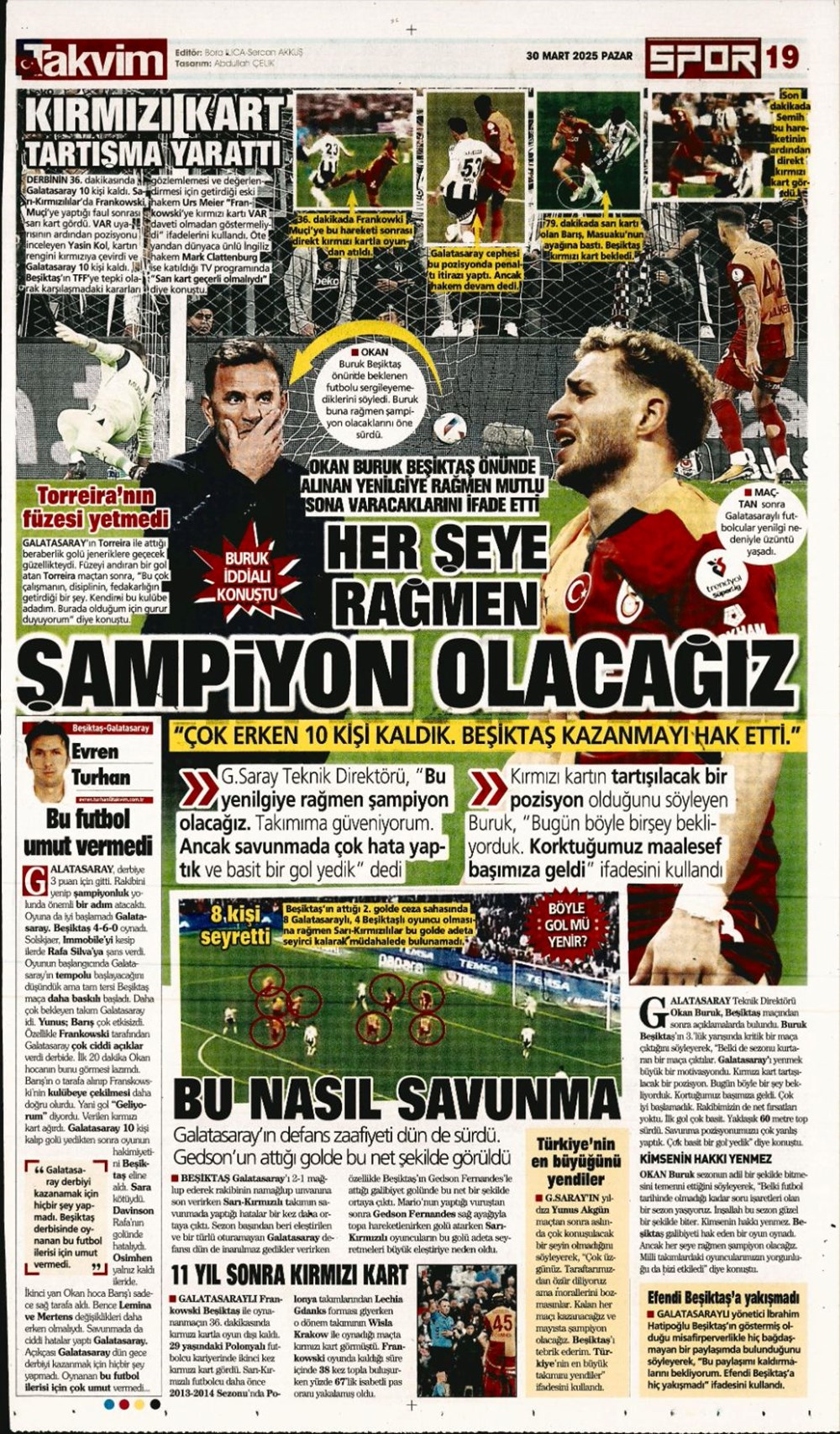 "Zirveye Kartal pençesi" (30 Mart 2025 spor manşetleri) - 14