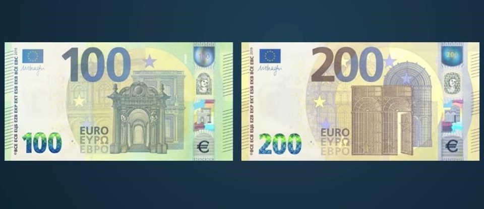 Yeni 100 ve 200 euroluk banknotlar dolaşımda - 1
