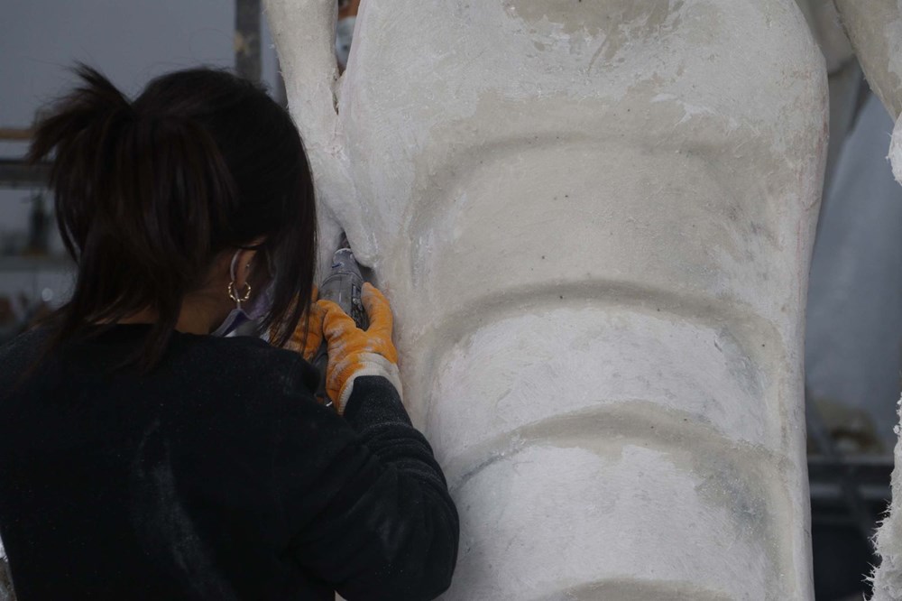 Güney Kore'deki dev akvaryumun heykelleri Çanakkale'den - 5
