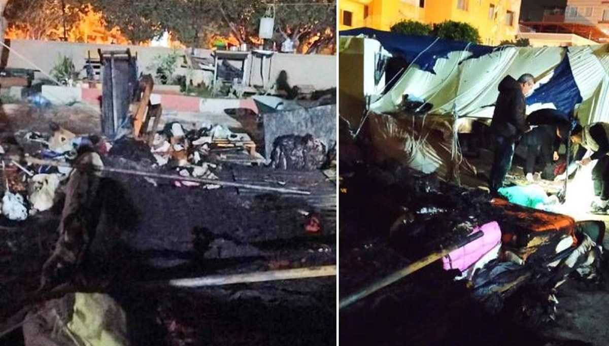 Hatay'da depremzedelerin kaldığı çadırda yangın: 2'si ağır 3 yaralı Hatay'da depremzedelerin kaldığı çadırda yangın: 2'si ağır 3 yaralı