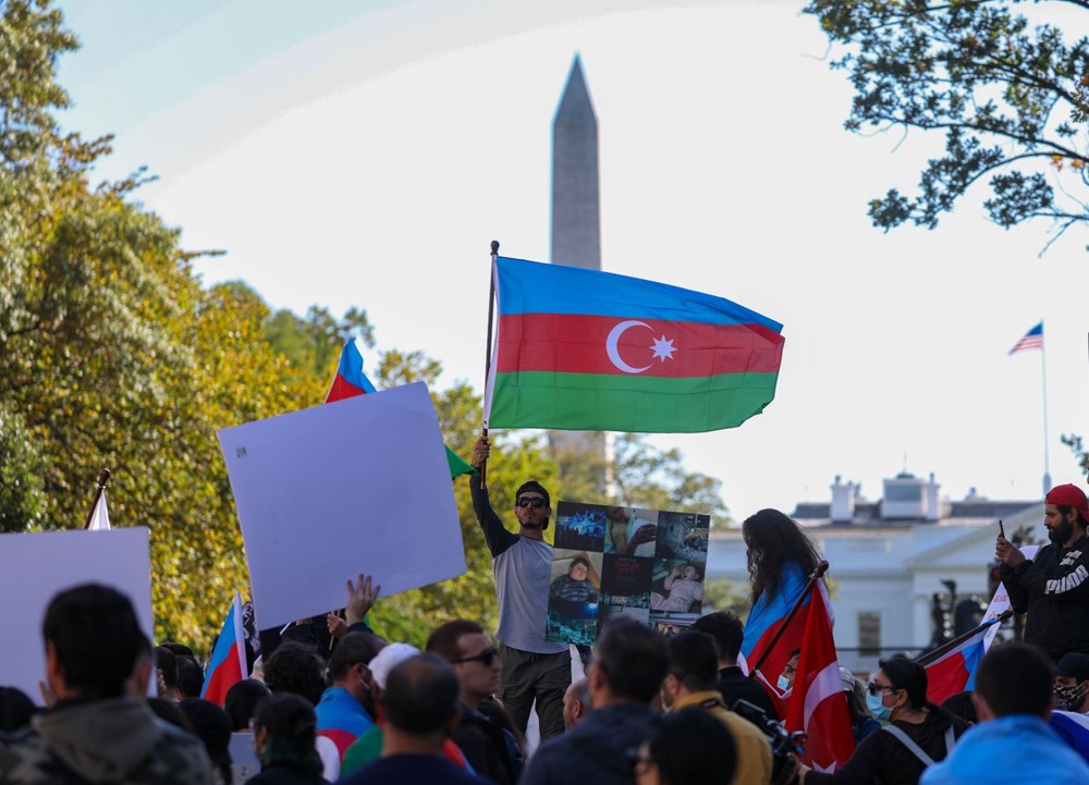 Beyaz Saray önünde Azerbaycan'a destek mitingi düzenlendi - 19