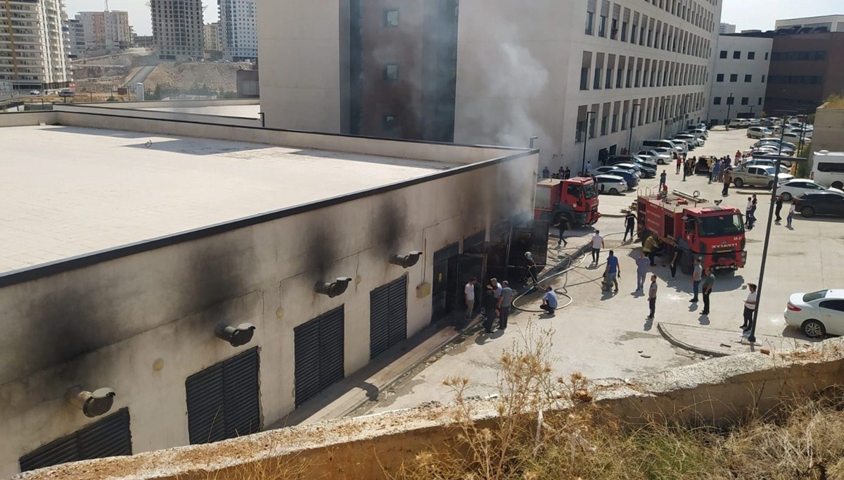 Mardin'de hastane trafosunda yangın