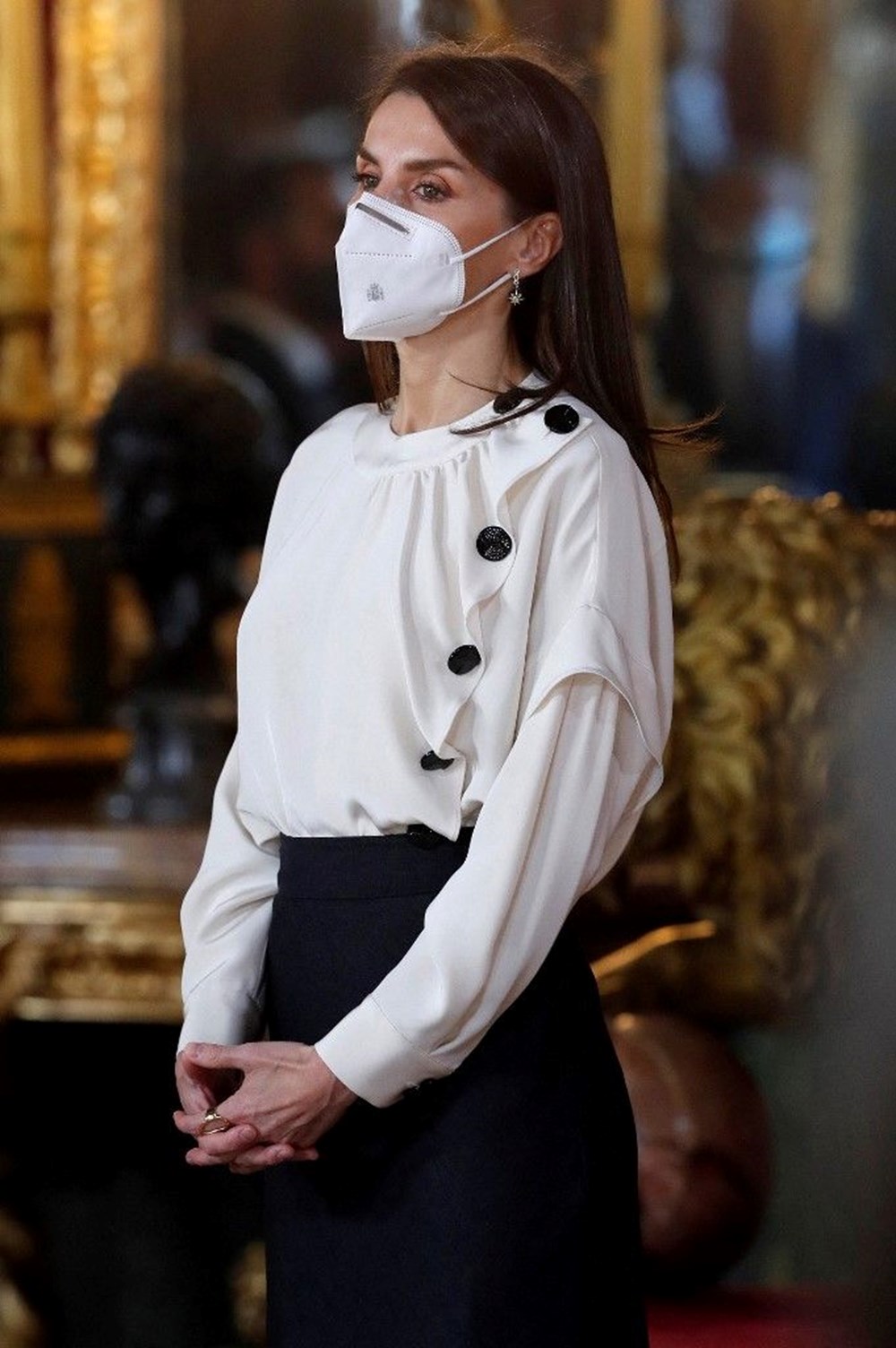 İspanya Kraliçesi Letizia Ortiz kayınvalidesinin 45 yıl önceki kıyafetini giydi - 10