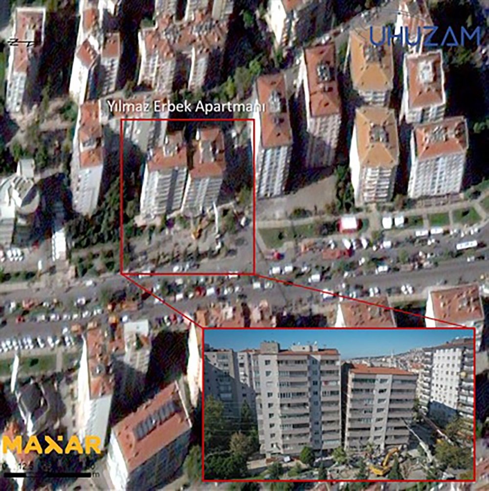 İzmir'deki yıkım uzaydan görüntülendi