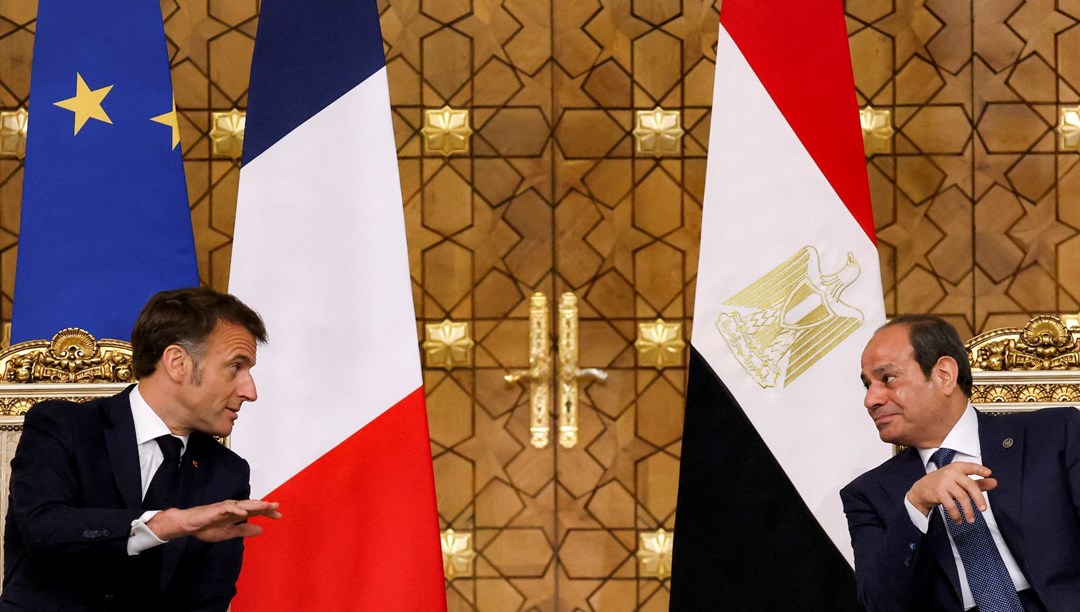 Macron, Sisi'yle buluştu: "Fransa Gazze'nin ilhakına karşı"