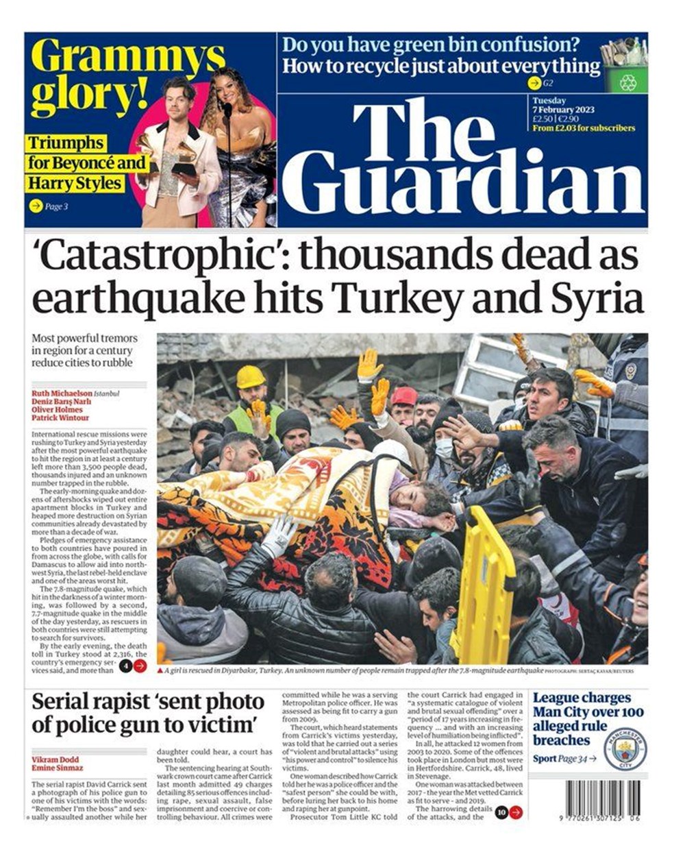 Kahramanmaraş merkezli depremler dünya manşetlerinde: Yüzyılın en güçlü depremi - 1