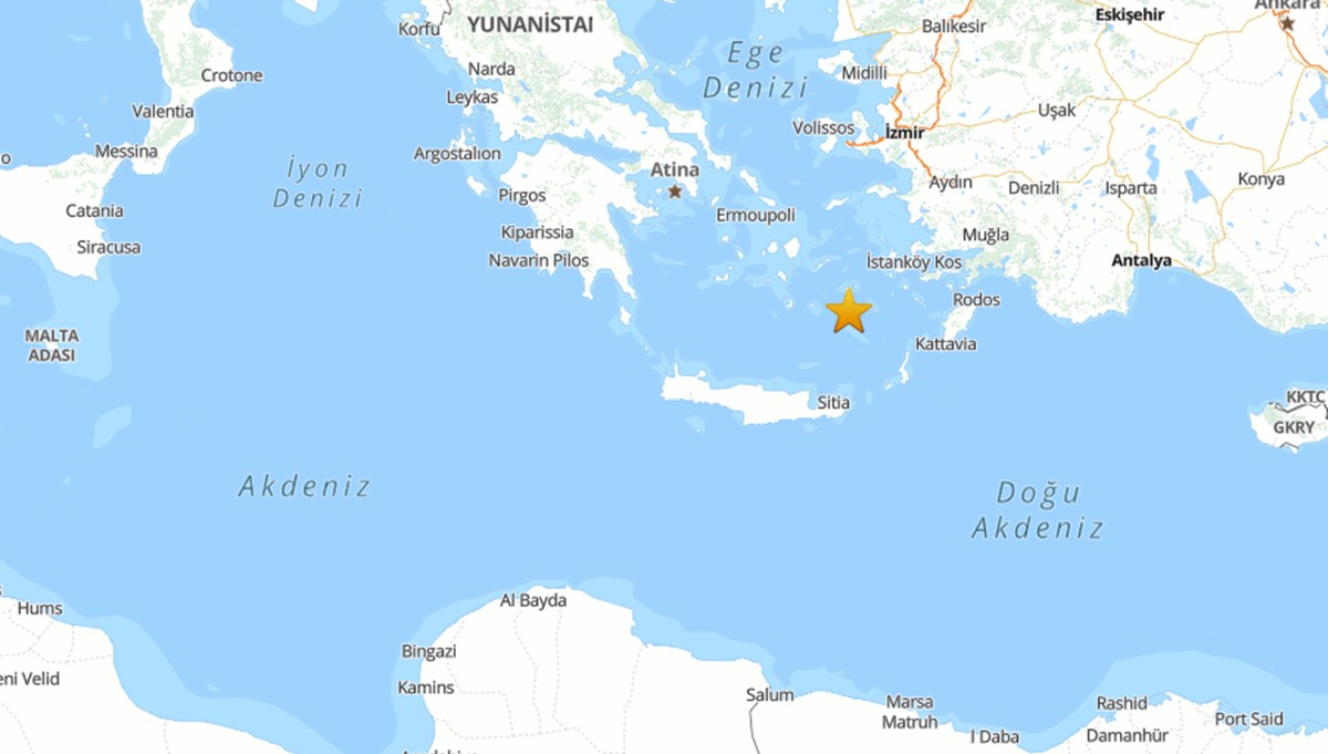 SON DAKİKA: Ege Denizi'nde 5 büyüklüğünde deprem SON DAKİKA: Ege Denizi'nde 5 büyüklüğünde deprem