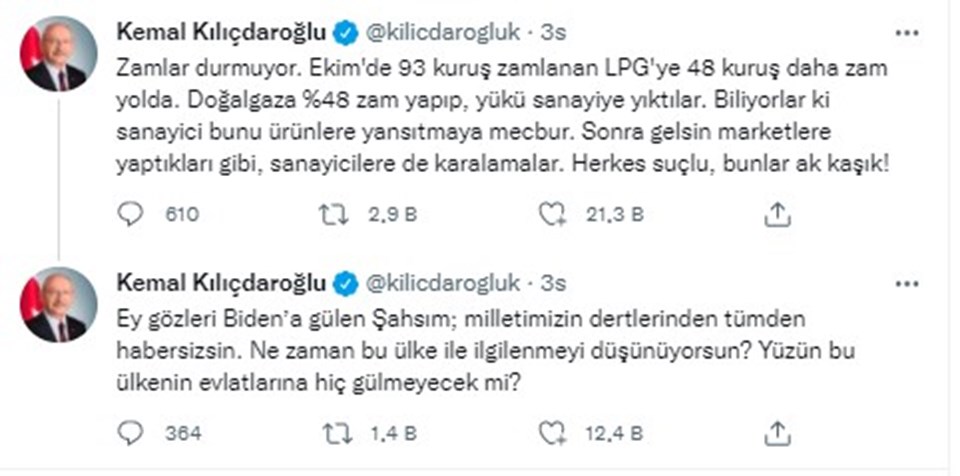 Kılıçdaroğlu'dan otogaz ve doğalgaz zammına tepki - 1