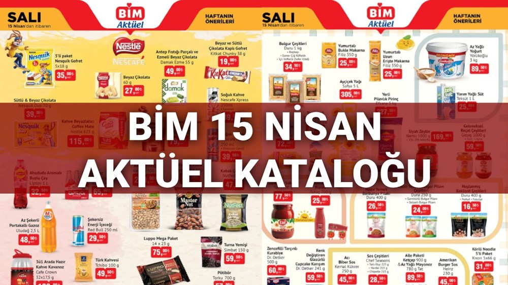 BİM market 15 Nisan aktüel kataloğu bu hafta satışta: Ayçiçek yağı, atıştırmalık eserler, saç spreyi, göz kalemi ve paklık eserleri indirimli geliyor 72