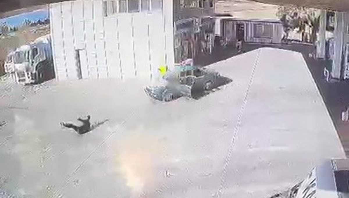 Manisa’da benzin istasyonunda korku dolu anlar Manisa’da benzin istasyonunda korku dolu anlar