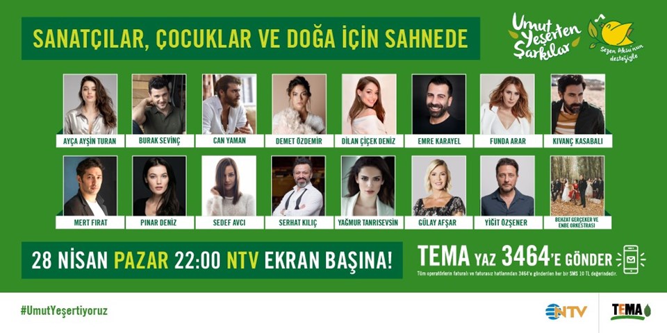 "Umut Yeşerten Şarkılar" Pazar 22'de NTV'de (TEMA Vakfı özel yayını) - 1