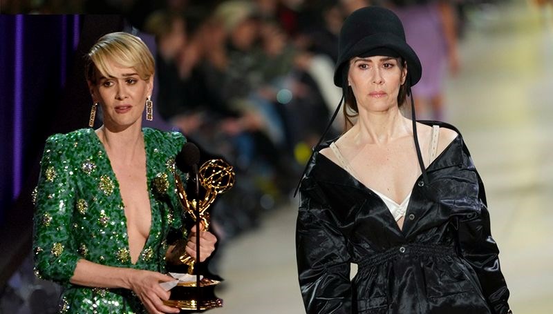 Emmy ödüllü oyuncu Sarah Paulson model oldu: Paris Moda Haftası’na damga vurdu!