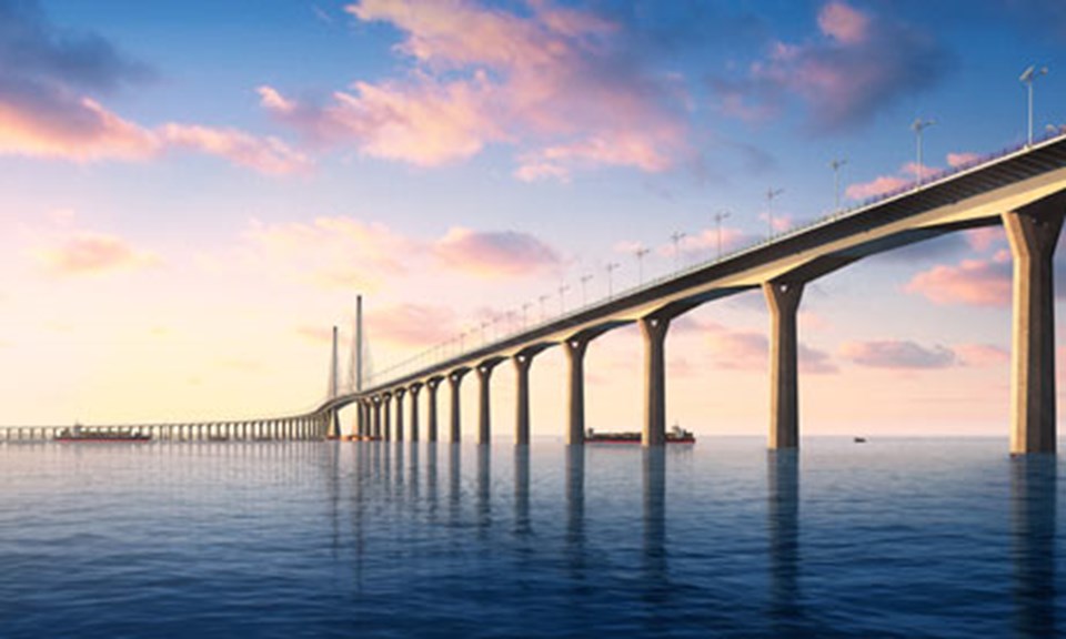 Çin dünyanın en uzun köprüsünü yapıyor - 1