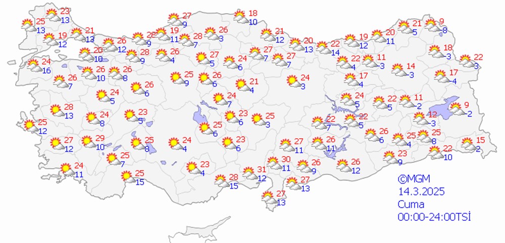 Sıcaklıklar 25 dereceyi zorlayacak: Türkiye, Cezayir'den gelen sıcak havanın etkisinde (Yeni haftada hava nasıl olacak?) - 10