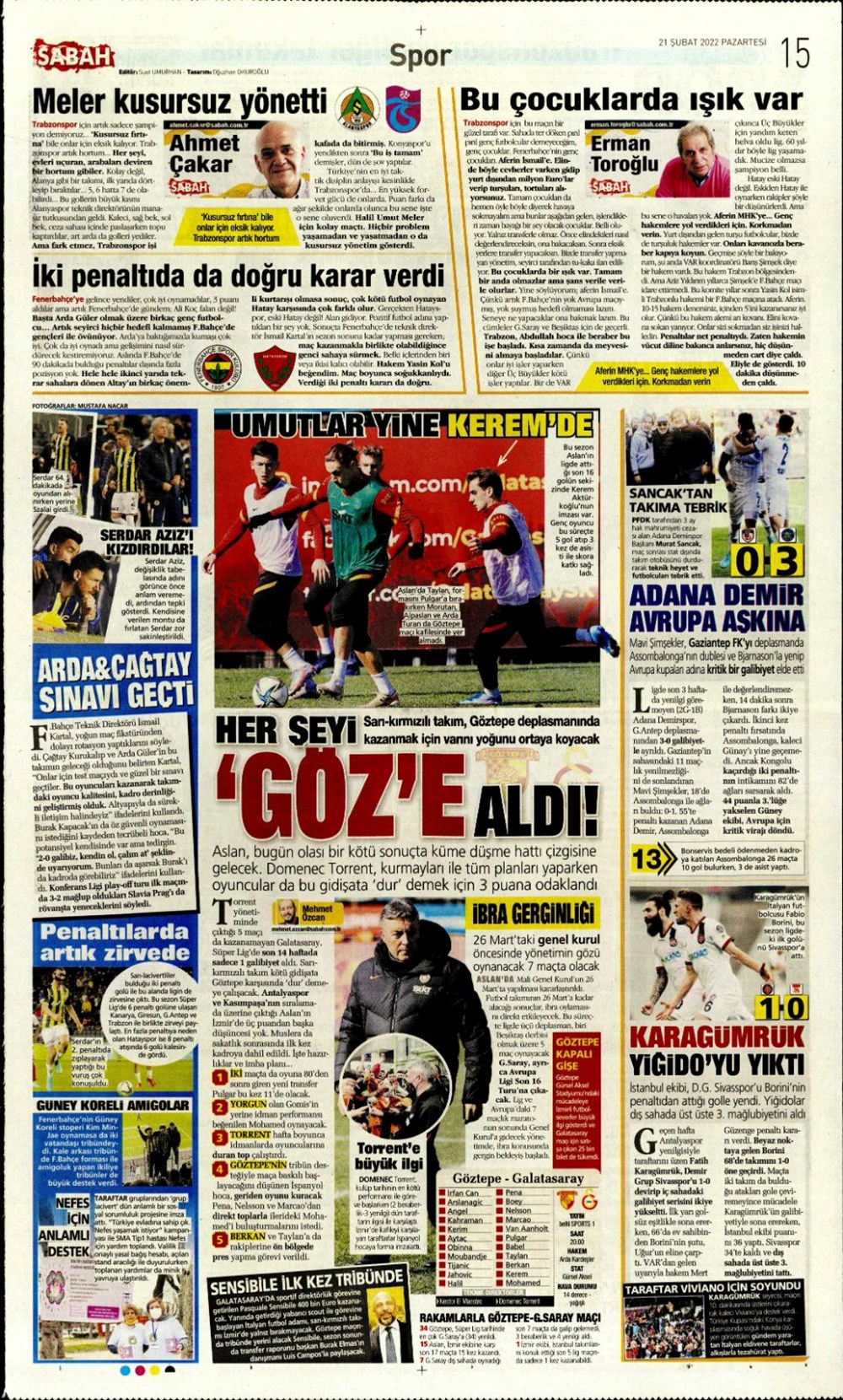 Günün spor manşetleri (21 Şubat 2022) - 8