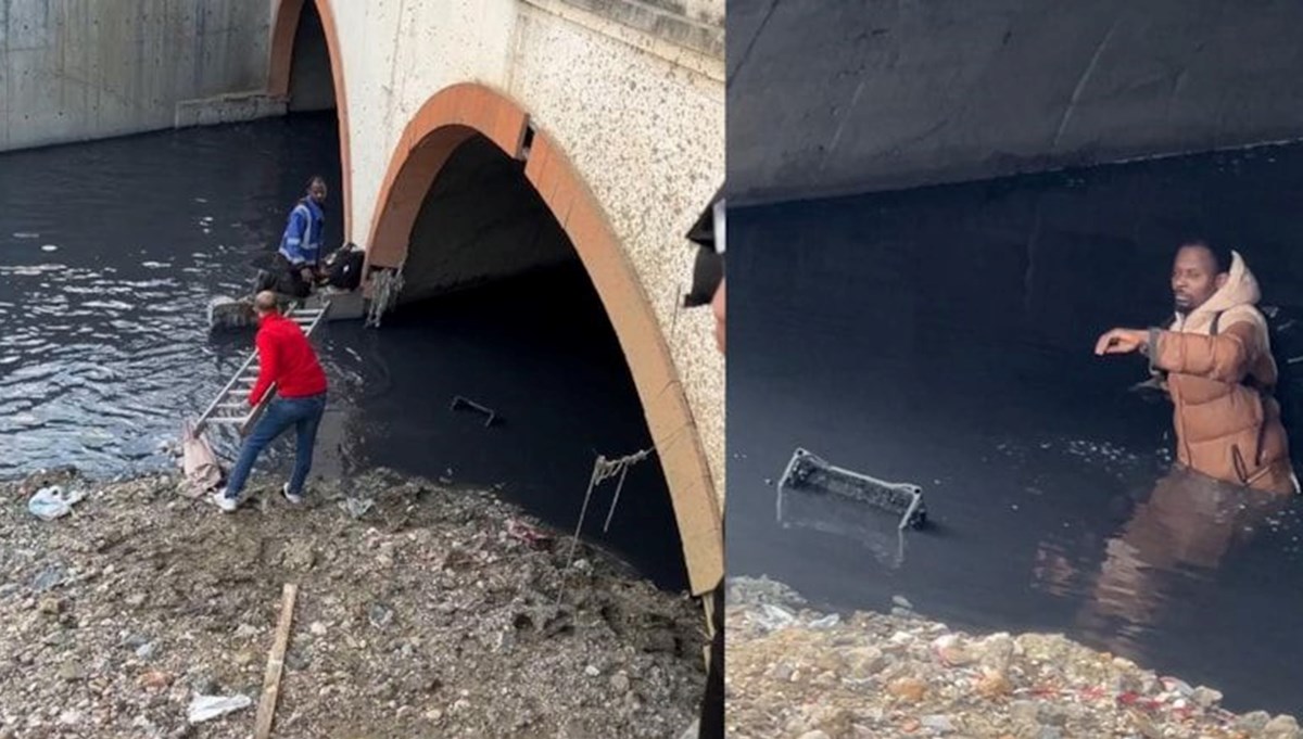 Esenyurt'ta ilginç anlar | Yabancı uyruklu kişi dere yatağında yakalandı Esenyurt'ta ilginç anlar | Yabancı uyruklu kişi dere yatağında yakalandı