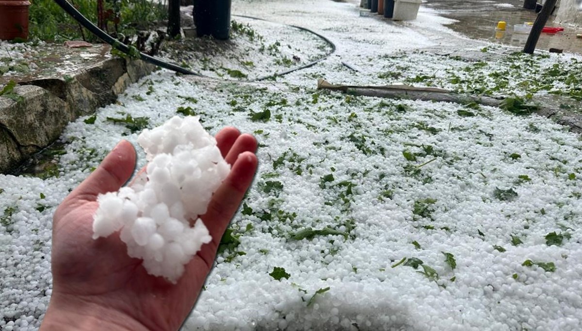 Yozgat'ta kuvvetli dolu