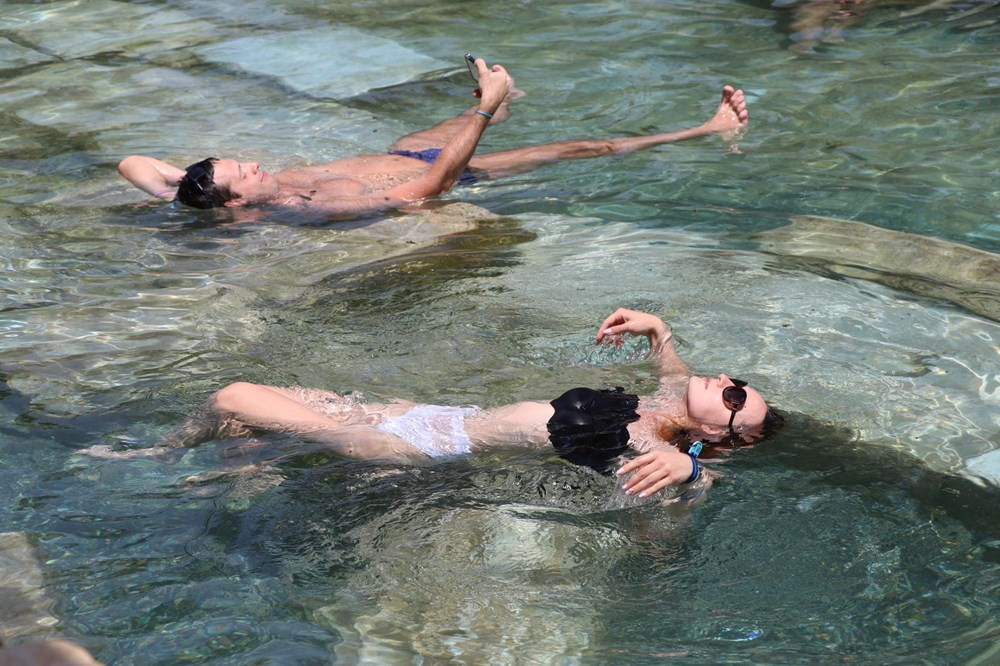 'Beyaz cennet' Pamukkale turistlere kaldı - 2