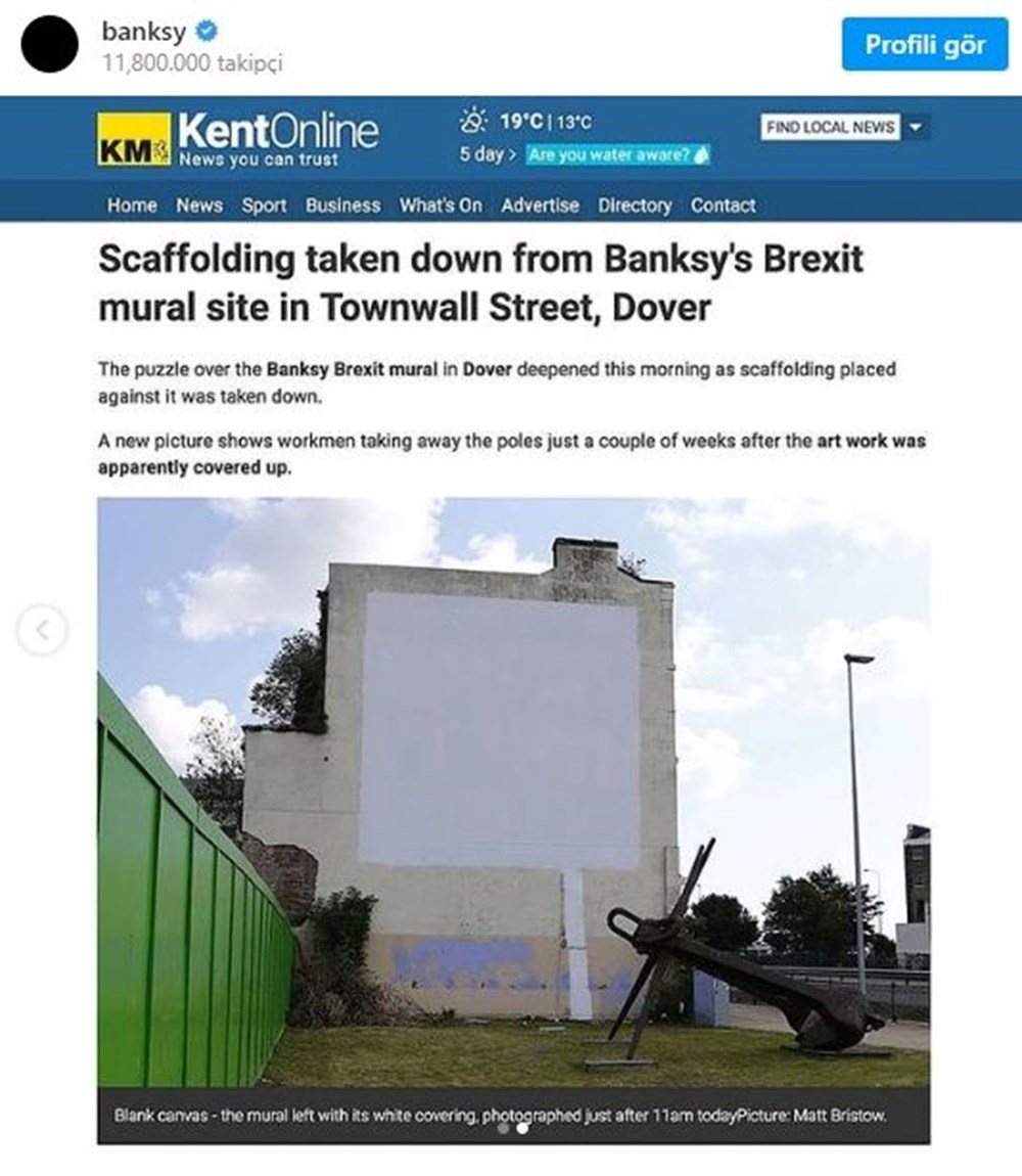 Banksy'nin 1 milyon sterlinlik eseri yıkılabilir - 2