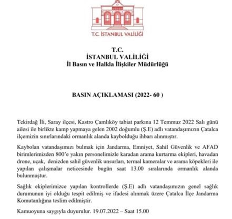 Ormanda kaybolan gençten 8 gün sonra iyi haber - 1