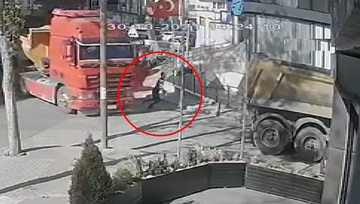 Kamyon sürücüsü el frenini çekmeyi unuttu