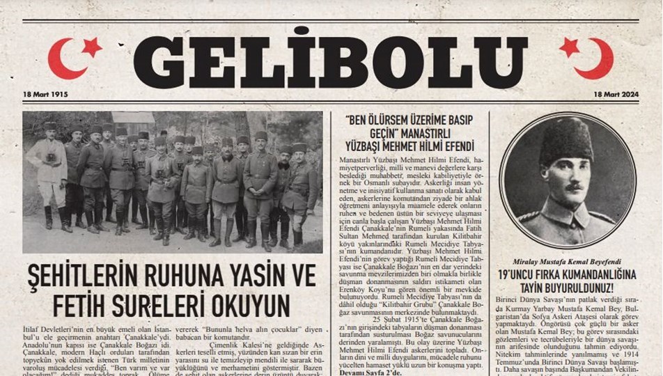 Çanakkale'de 18 Mart'a özel "Gelibolu Gazetesi" yayımlandı