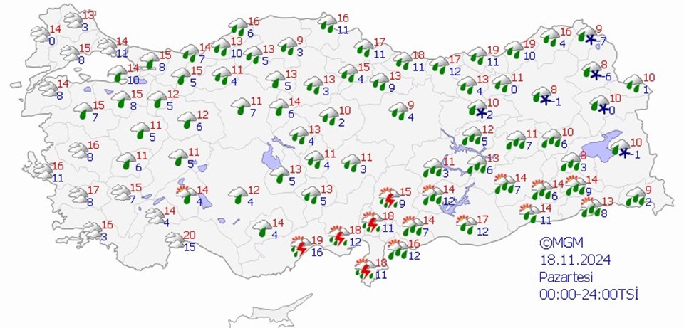 Yarın hava nasıl olacak? 18 Kasım hava durumu tahminleri - 1