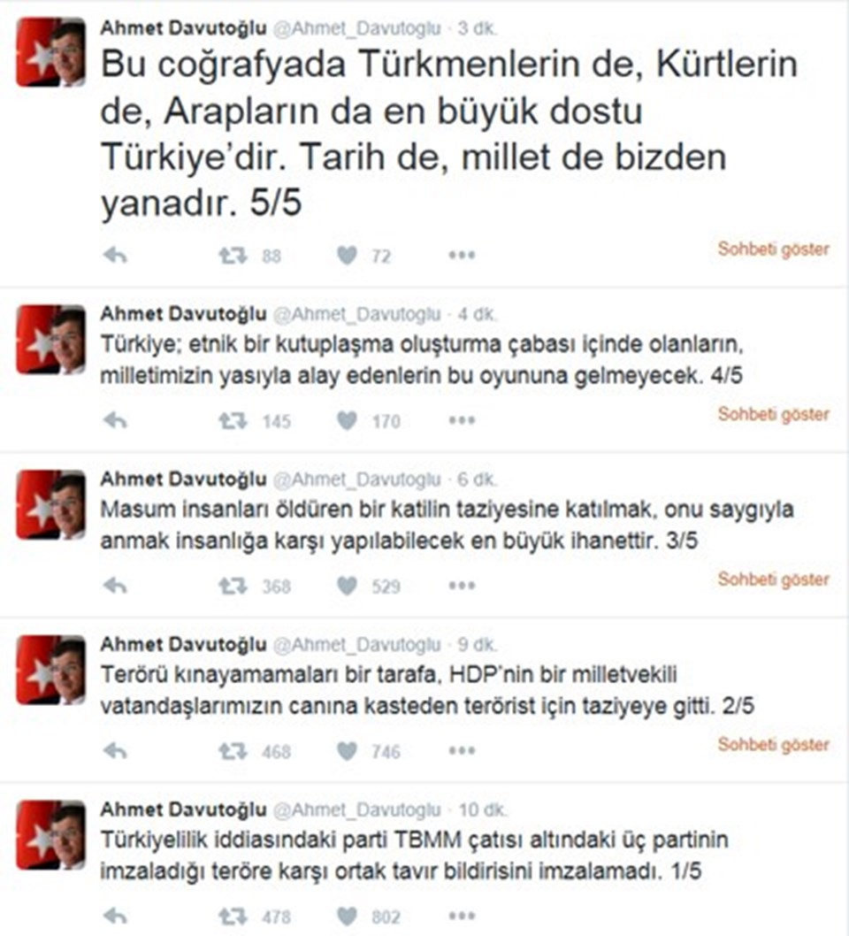 Davutoğlu'dan "taziye" eleştirisi - 1