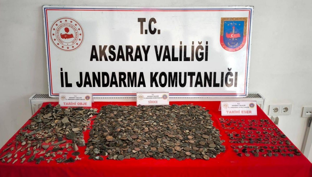 Aksaray'da 13 bin 949 sikke ele geçirildi Aksaray'da 13 bin 949 sikke ele geçirildi