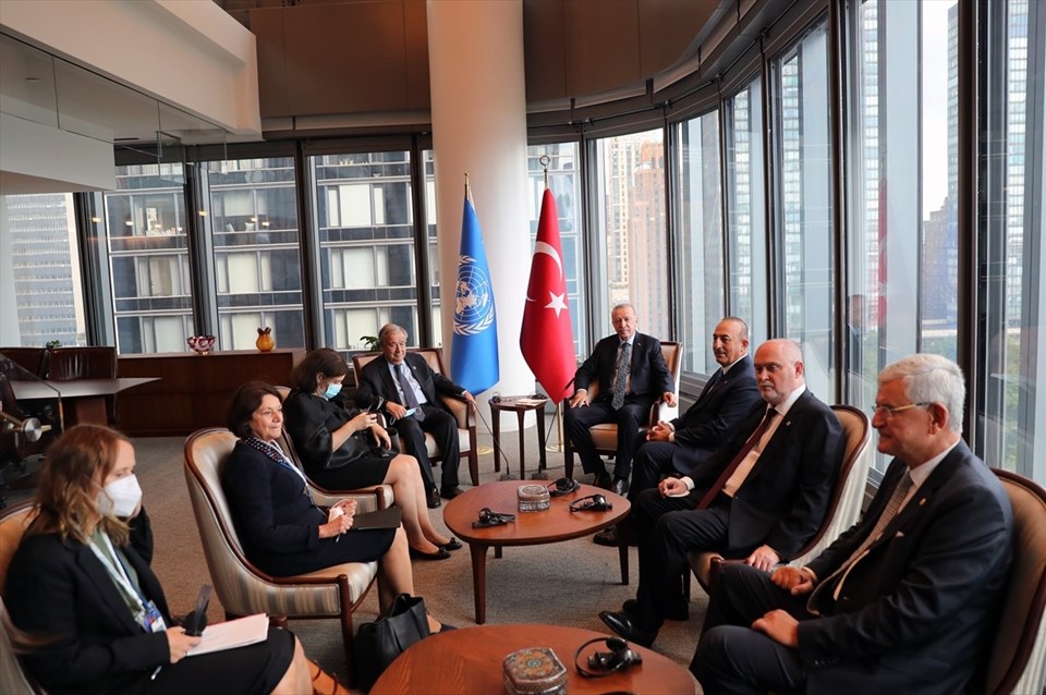 Cumhurbaşkanı Erdoğan, BM Genel Sekreteri Guterres ile görüştü - 1
