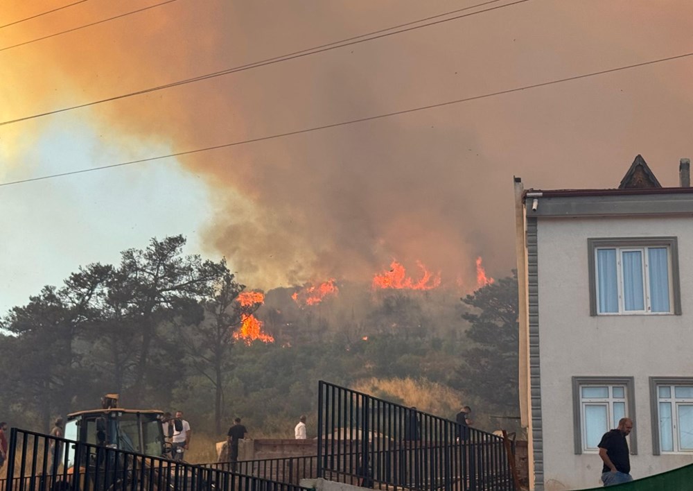 İzmir Çeşme'de orman yangını: Üç mahalle tahliye edildi, karayolu kapatıldı - 16