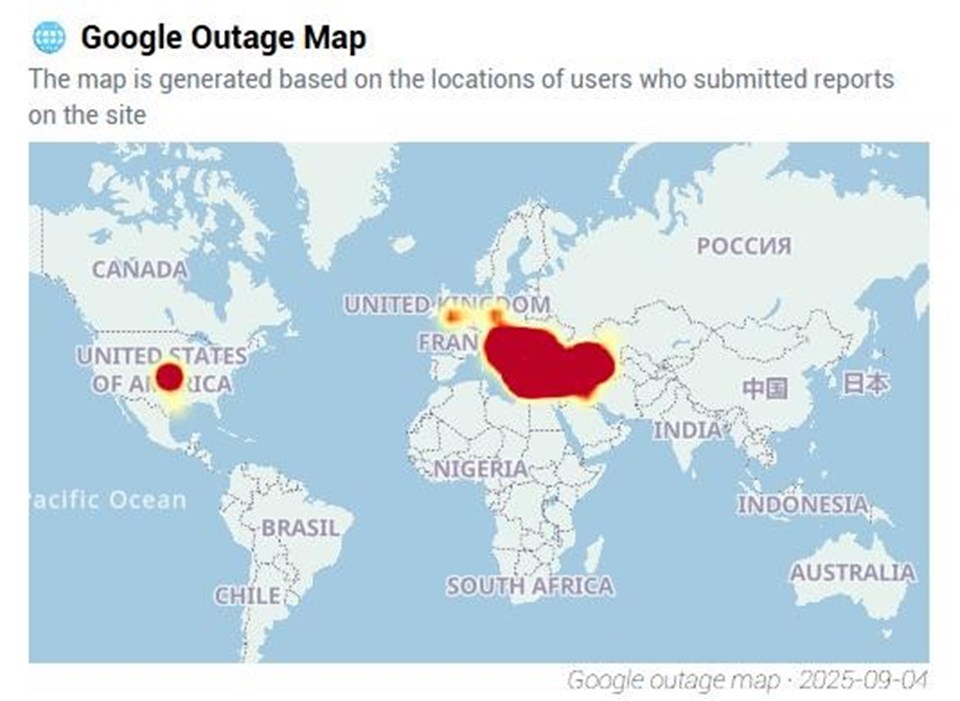 Google'daki kesinti sona erdi - 3