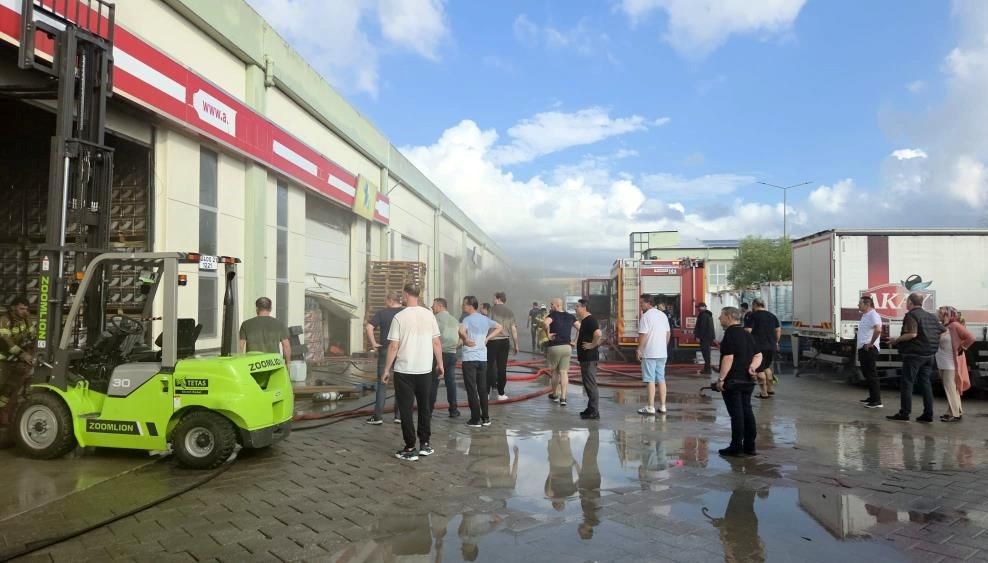 Bursa'da zeytin tesisinde yangın
