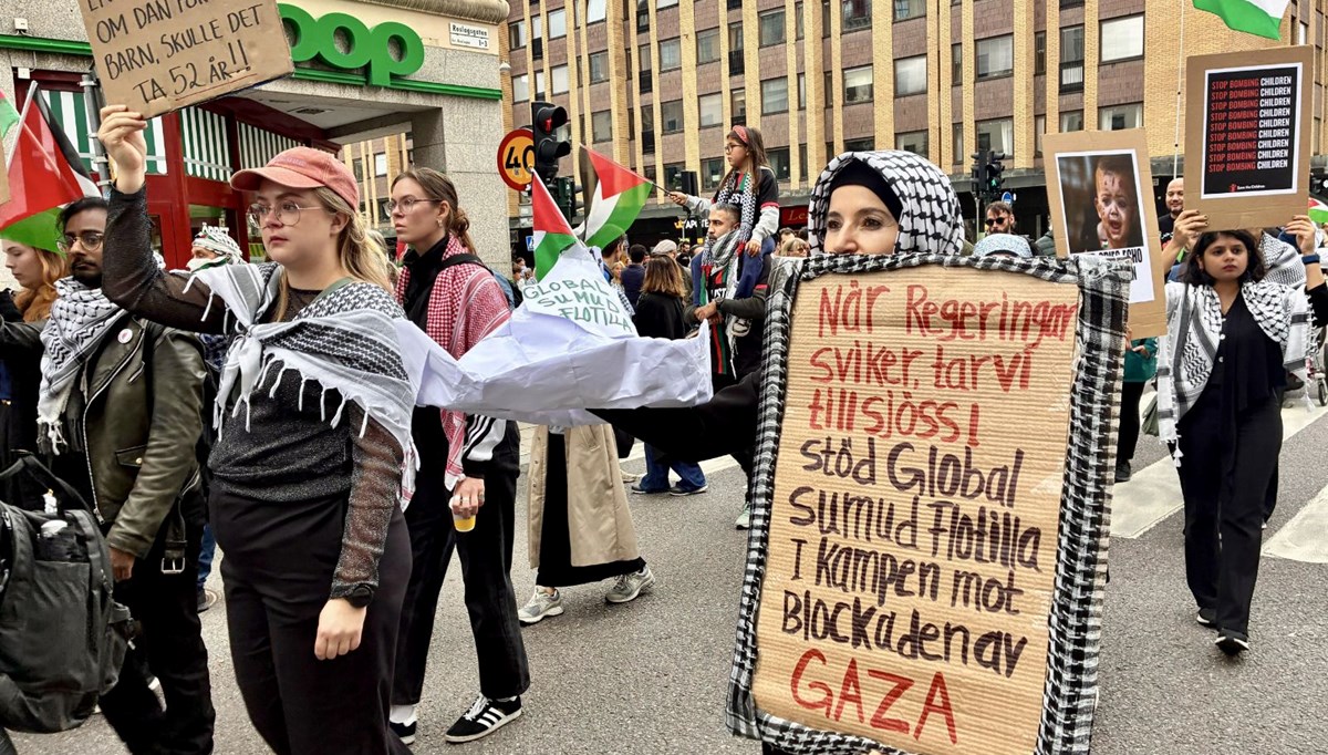 İsveç'te Gazze protestosu